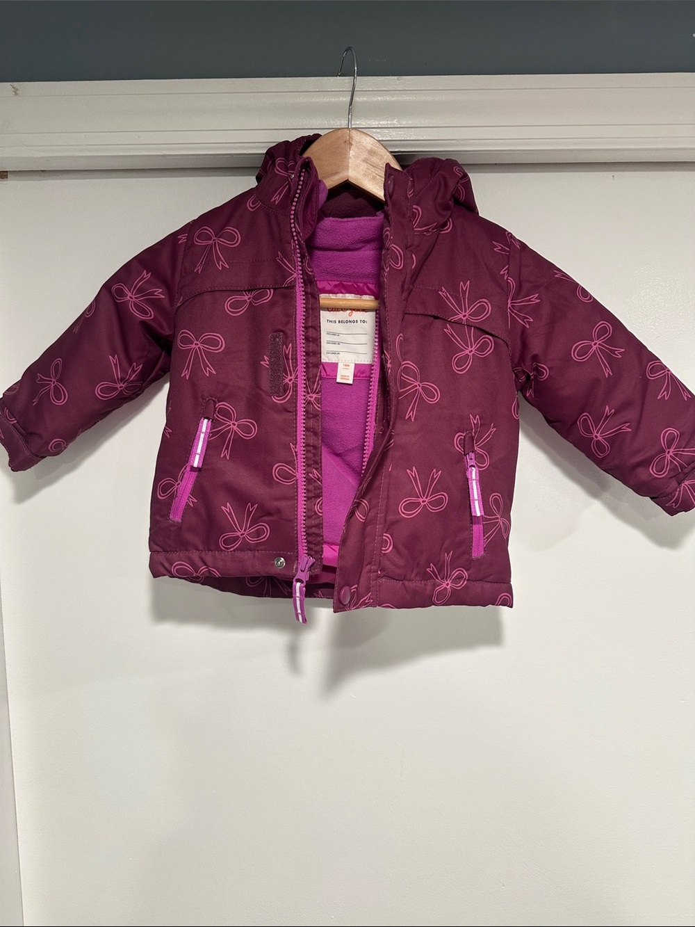 18m super warm winter coat and fleece separate together